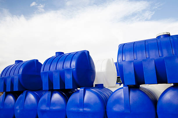 Blue water storage tanks